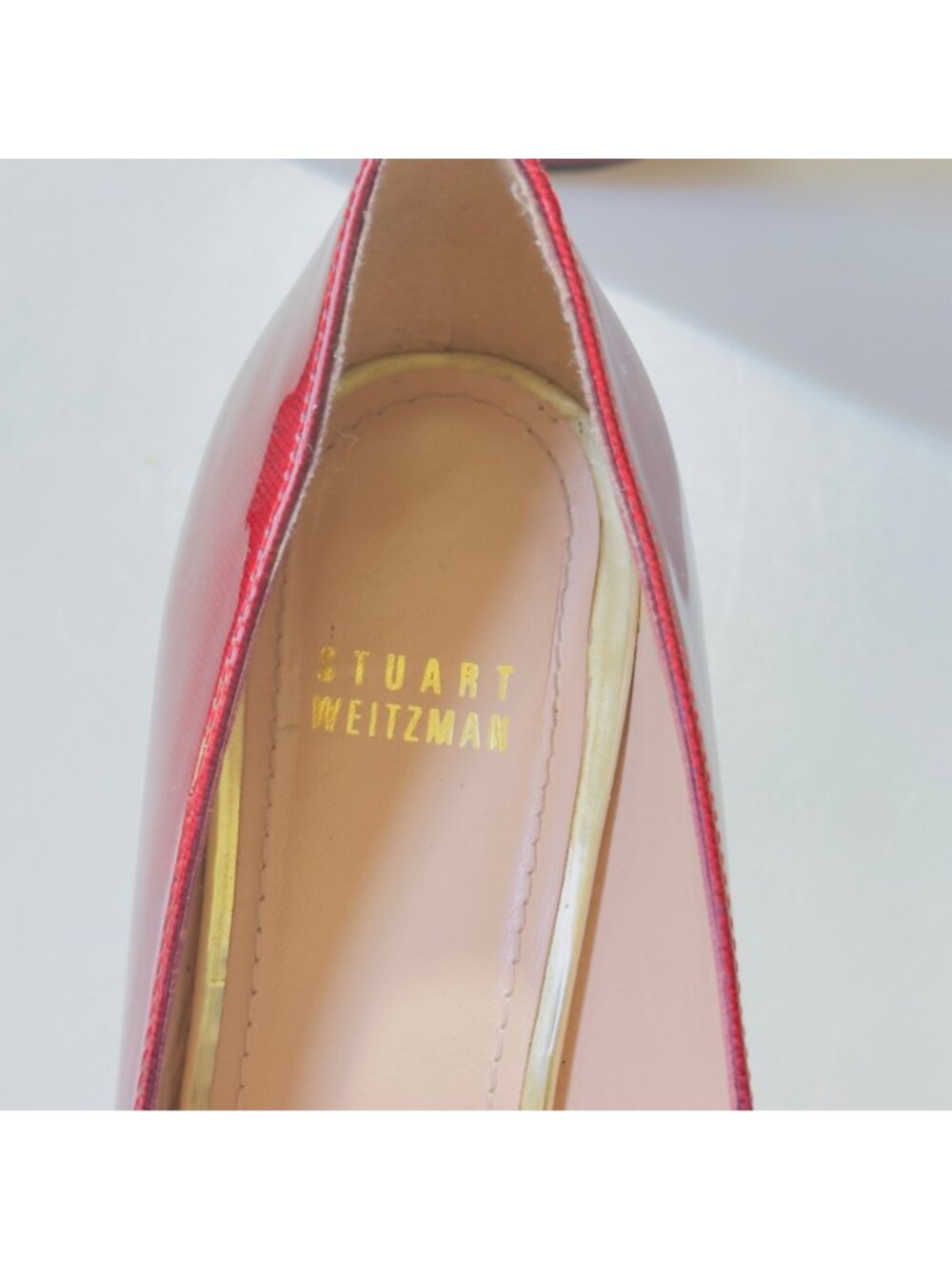 STUART WIETZMAN Women's Red Patent Leather High Heel Pumps Size 8M - Picture 8 of 10